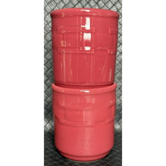 Longaberger Coffee Mugs Red Set Of 2 Ceramic - Picture 5 of 10